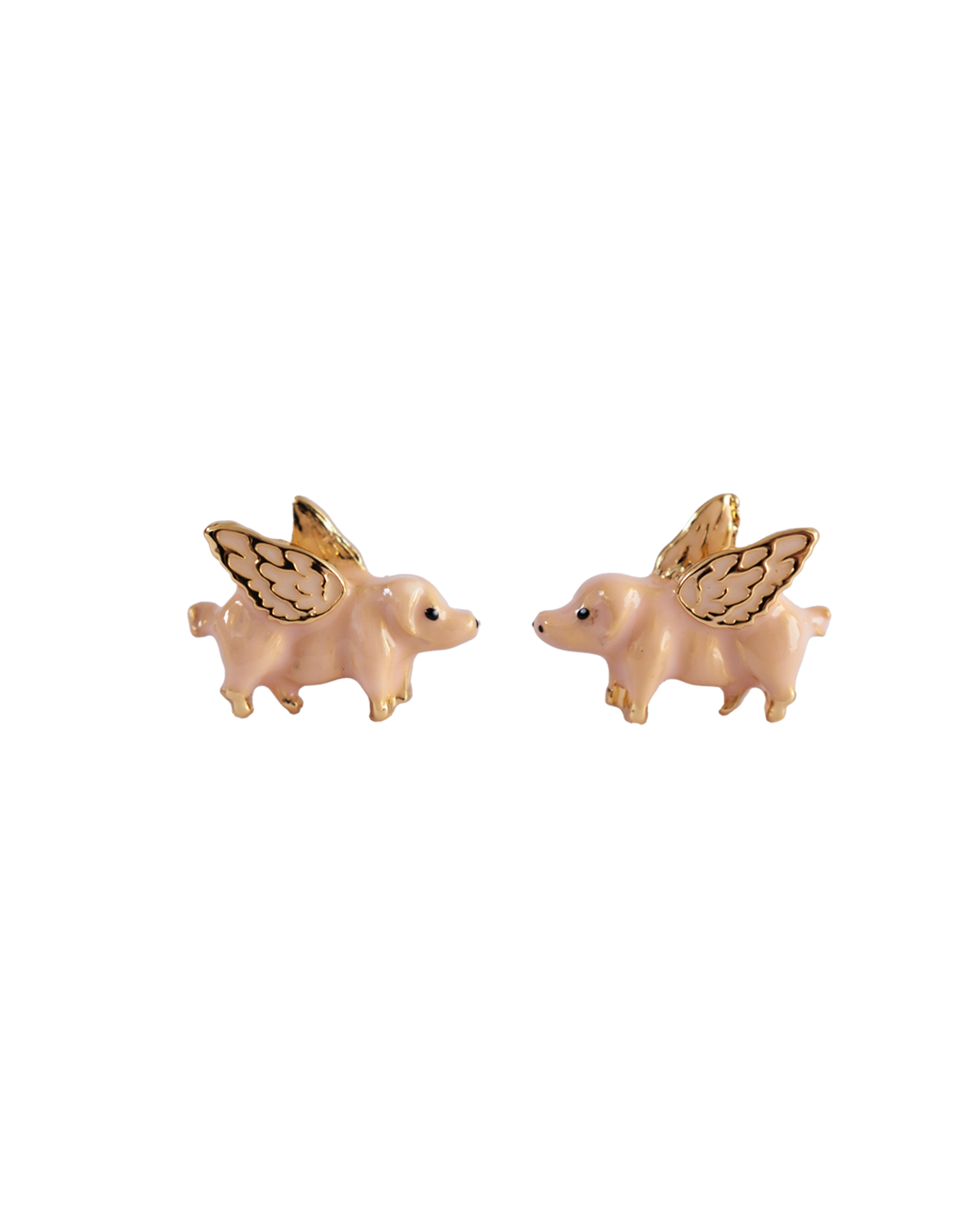 fable-england-flying-pig-gold-schmuckset-kette-ohrstecker image 2