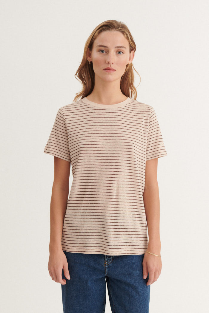 basic-apparel-kali-stripe-tee-t-shirt-smoke-gray-viskose image 1