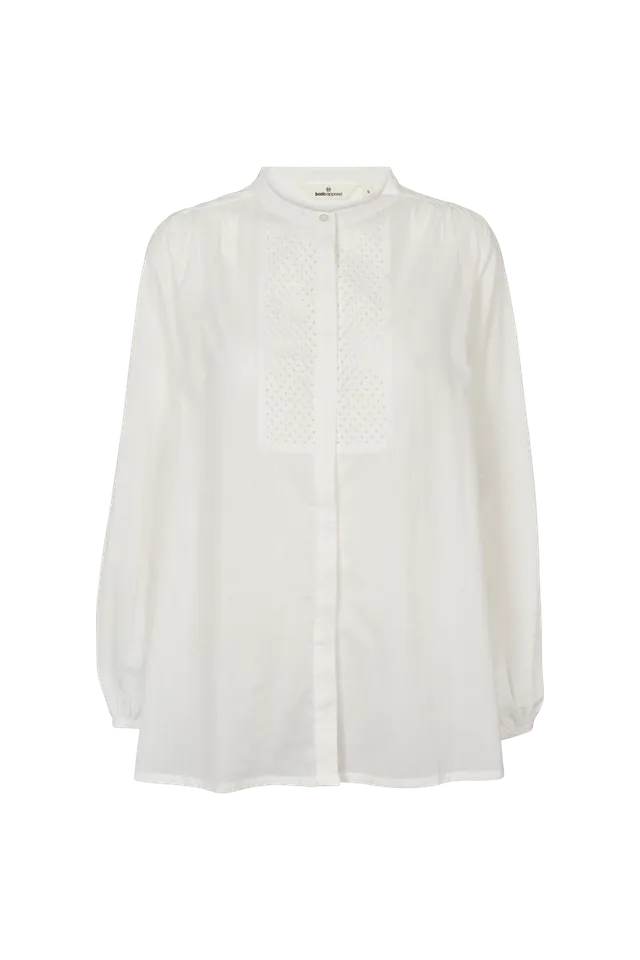 basic-apparel-gro-shirt-bluse-bright-white-bio-baumwolle-stickerei image 1