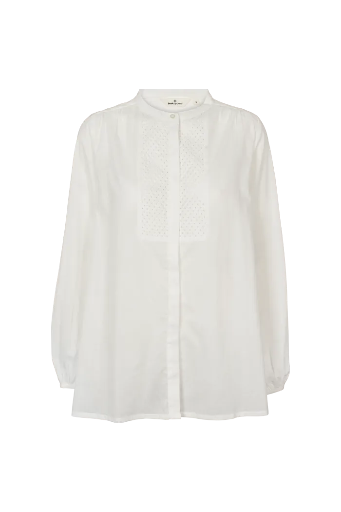 basic-apparel-gro-shirt-bluse-bright-white-bio-baumwolle-stickerei image 1