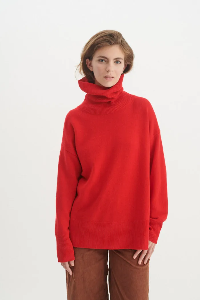 basic-apparel-liz-t-neck-tomato-merino-pullover image 1