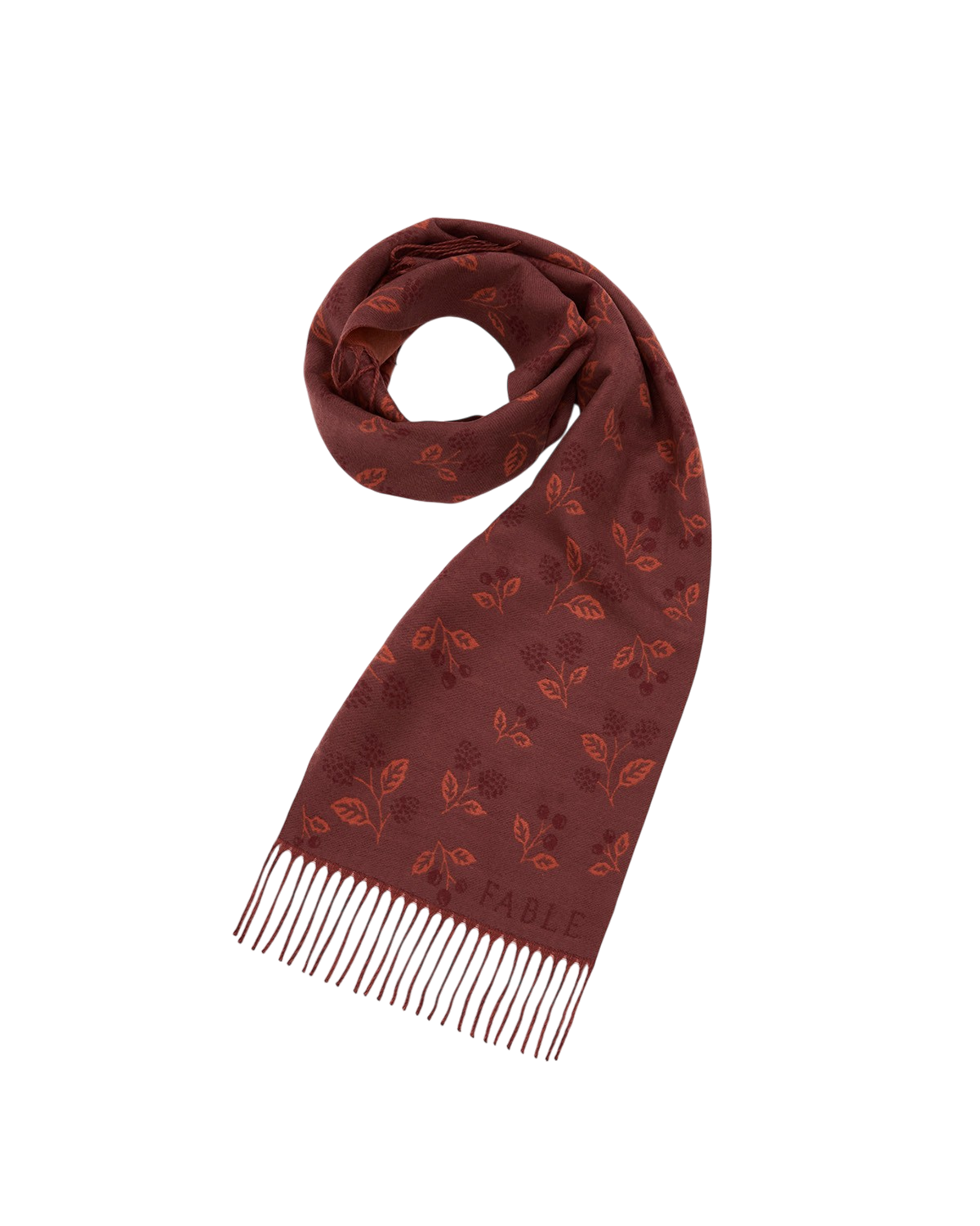 fable-england-blackberry-jacquard-schal-burgundy image 4