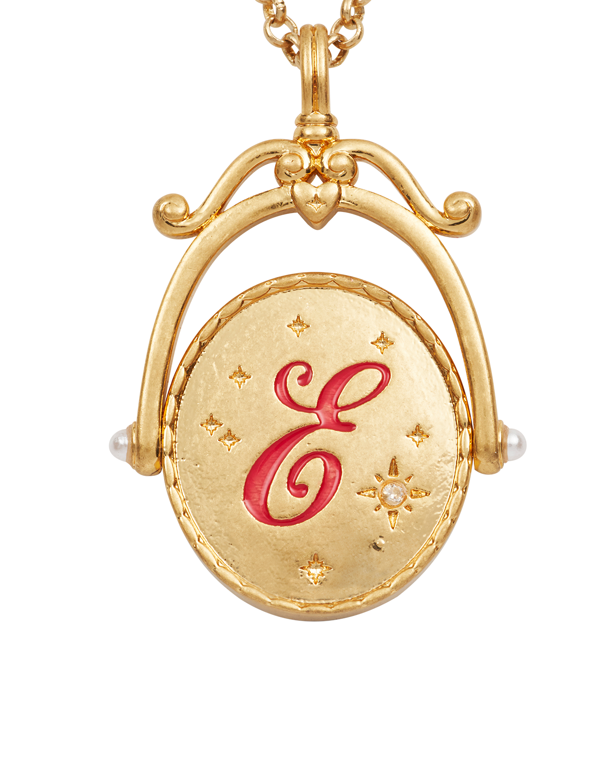 fable-england-echinacea-initial-kette-e-gold image 1