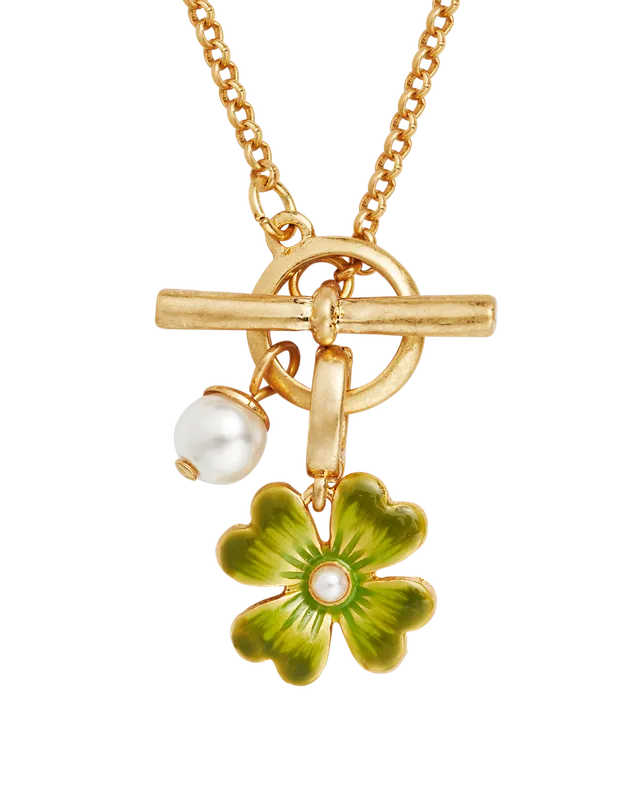 fable-england-clover-halskette-gold-kleeblatt-perle image 1