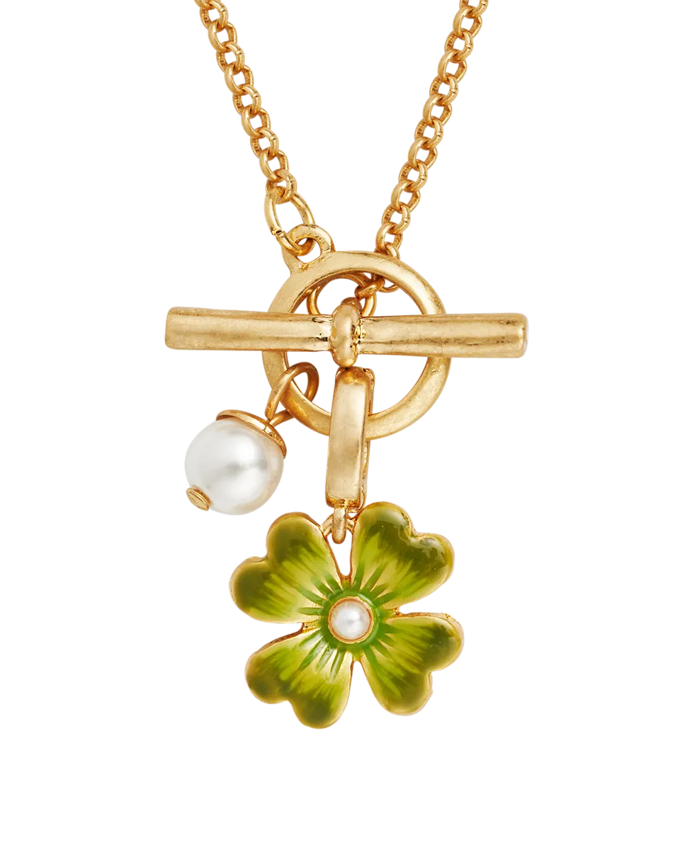 fable-england-clover-halskette-gold-kleeblatt-perle image 1