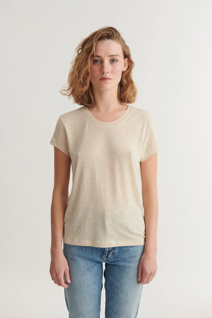 basic-apparel-ashly-ss-tee-summer-sand-leinen image 1