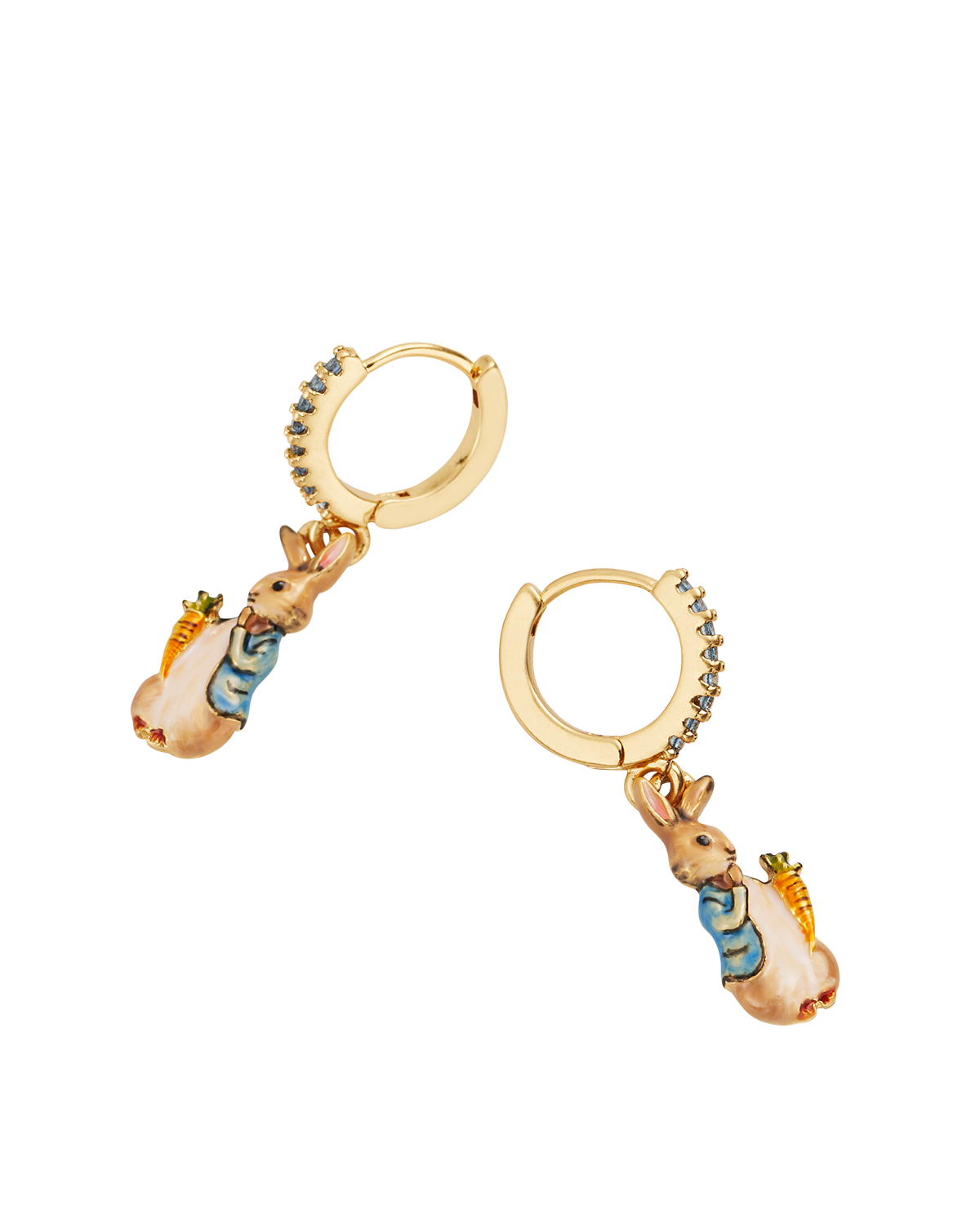 fable-england-peter-rabbit-karotte-huggie-ohrringe-gold image 5