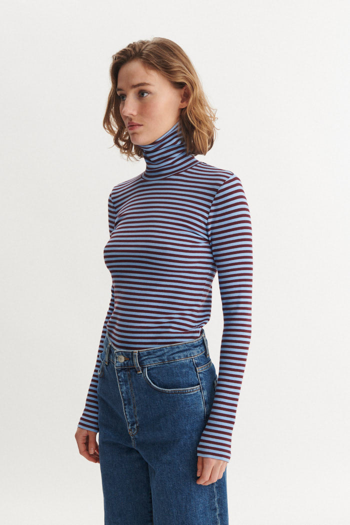 basic-apparel-ludmilla-high-neck-top-bordeaux-bio-baumwolle image 3