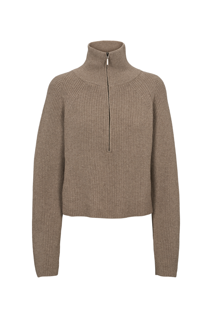 basic-apparel-cady-zip-sweater-strickpullover-greige-kaschmir image 7