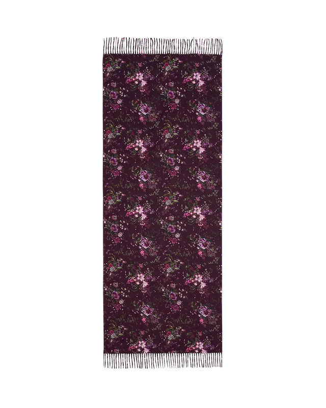 fable-england-eve-floral-schal-burgundy-fransen-blumen image 1
