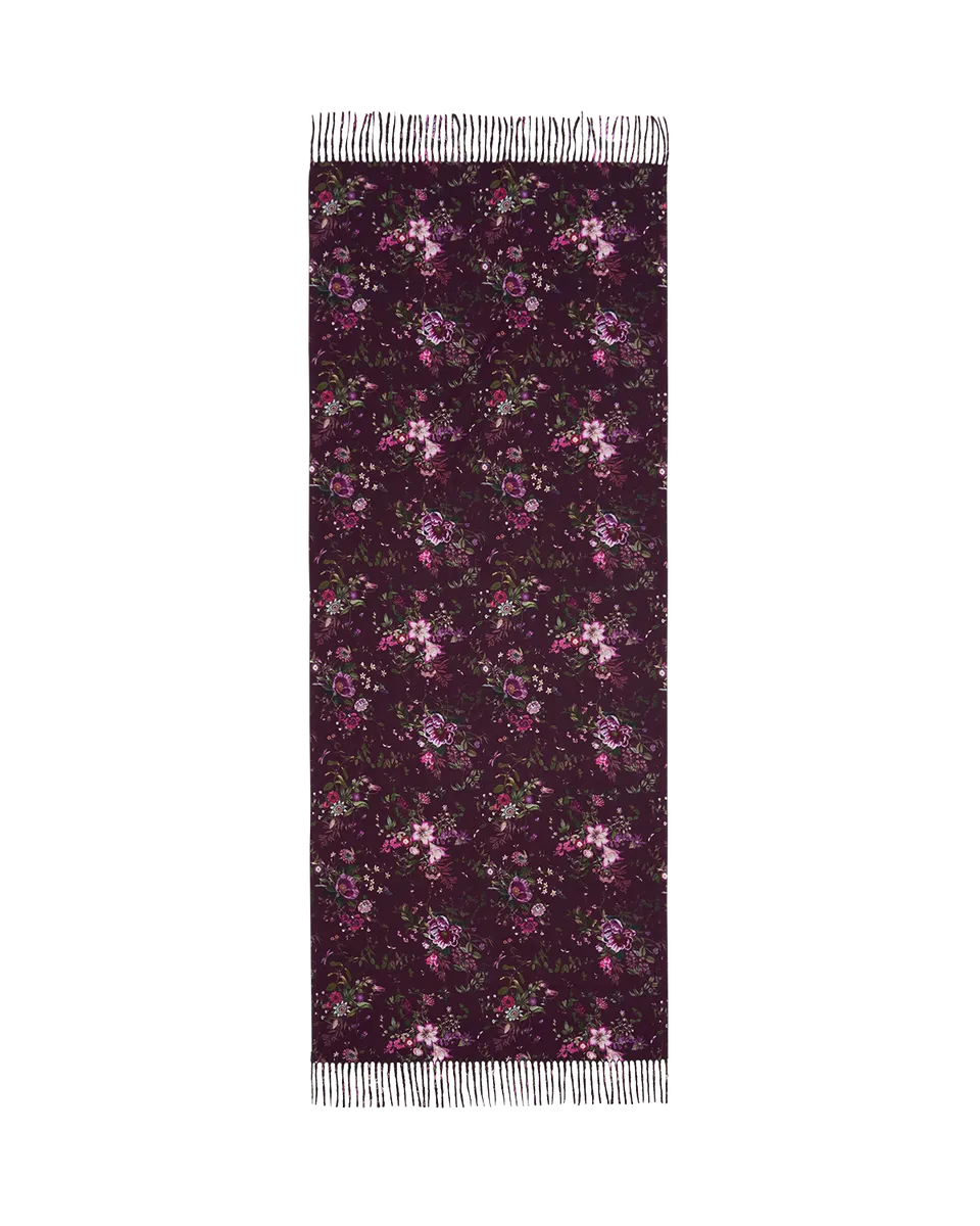 fable-england-eve-floral-schal-burgundy-fransen-blumen image 1