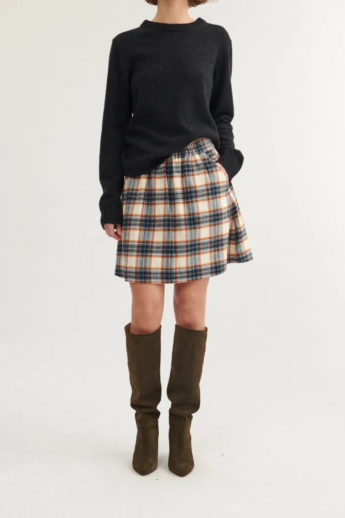 basic-apparel-lula-ba431-03-minirock-copen-blue-kariert-bio image 1