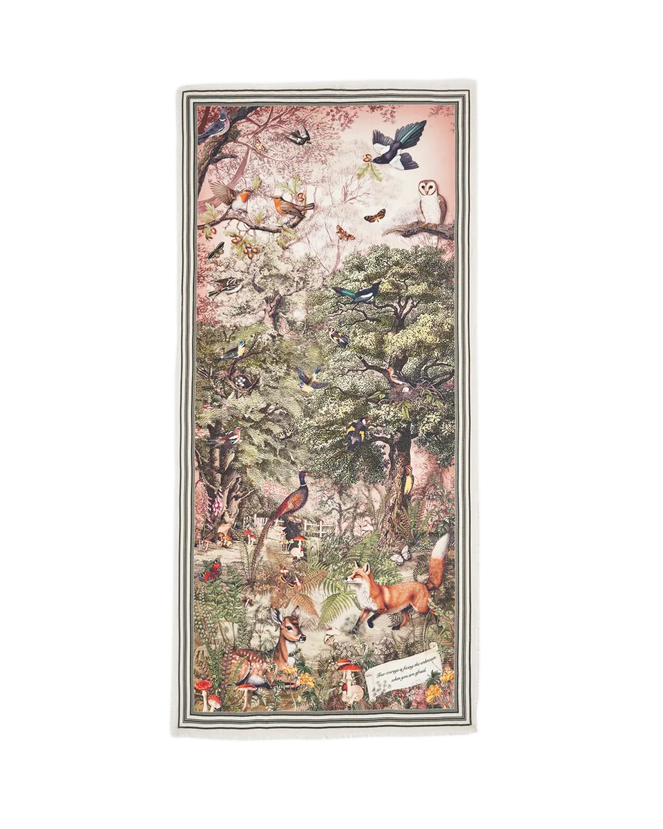 fable-england-woodland-tales-long-scarf-schal-taupe-waldmuster image 1