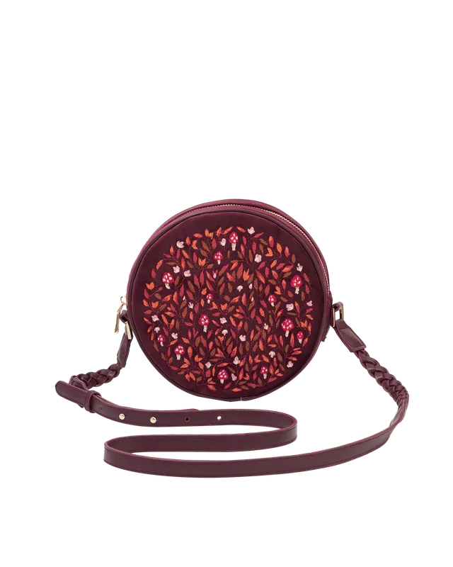 fable-england-mushroom-circle-tasche-bordeaux-samt-pilz image 1