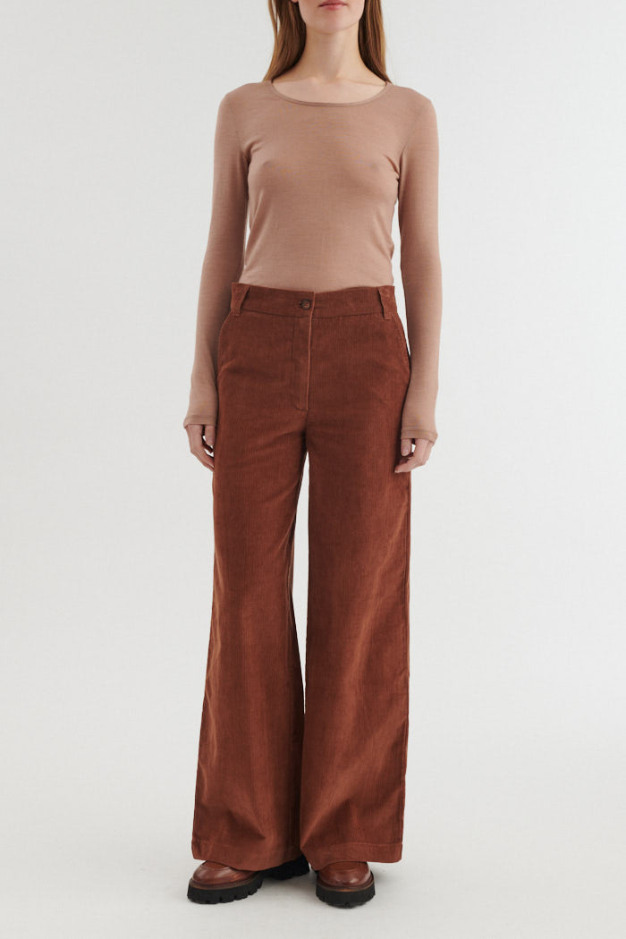basic-apparel-millu-pants-cordhose-tortoise-bio image 1