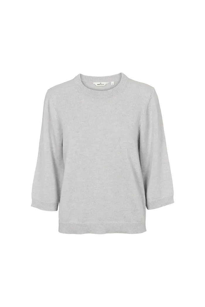 basic-apparel-cady-3-4-pullover-grey-mel-wolle image 1