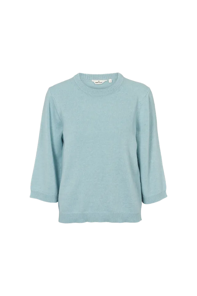 basic-apparel-cady-3-4-sleeve-pullover-gossamer-green-wolle image 1