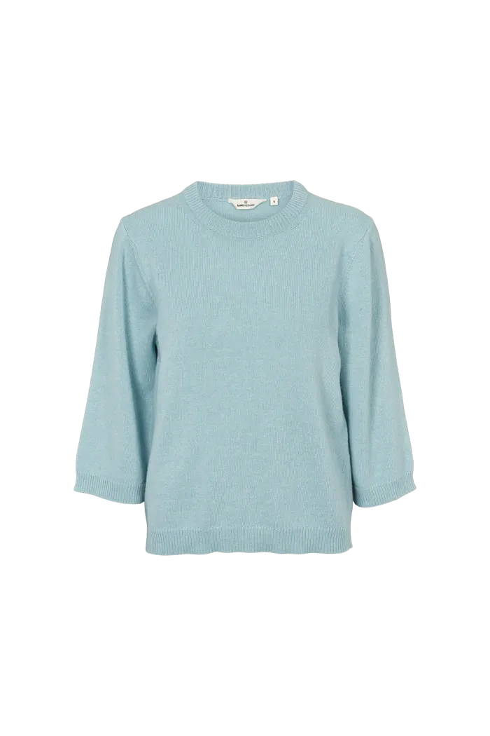 basic-apparel-cady-3-4-sleeve-pullover-gossamer-green-wolle image 1