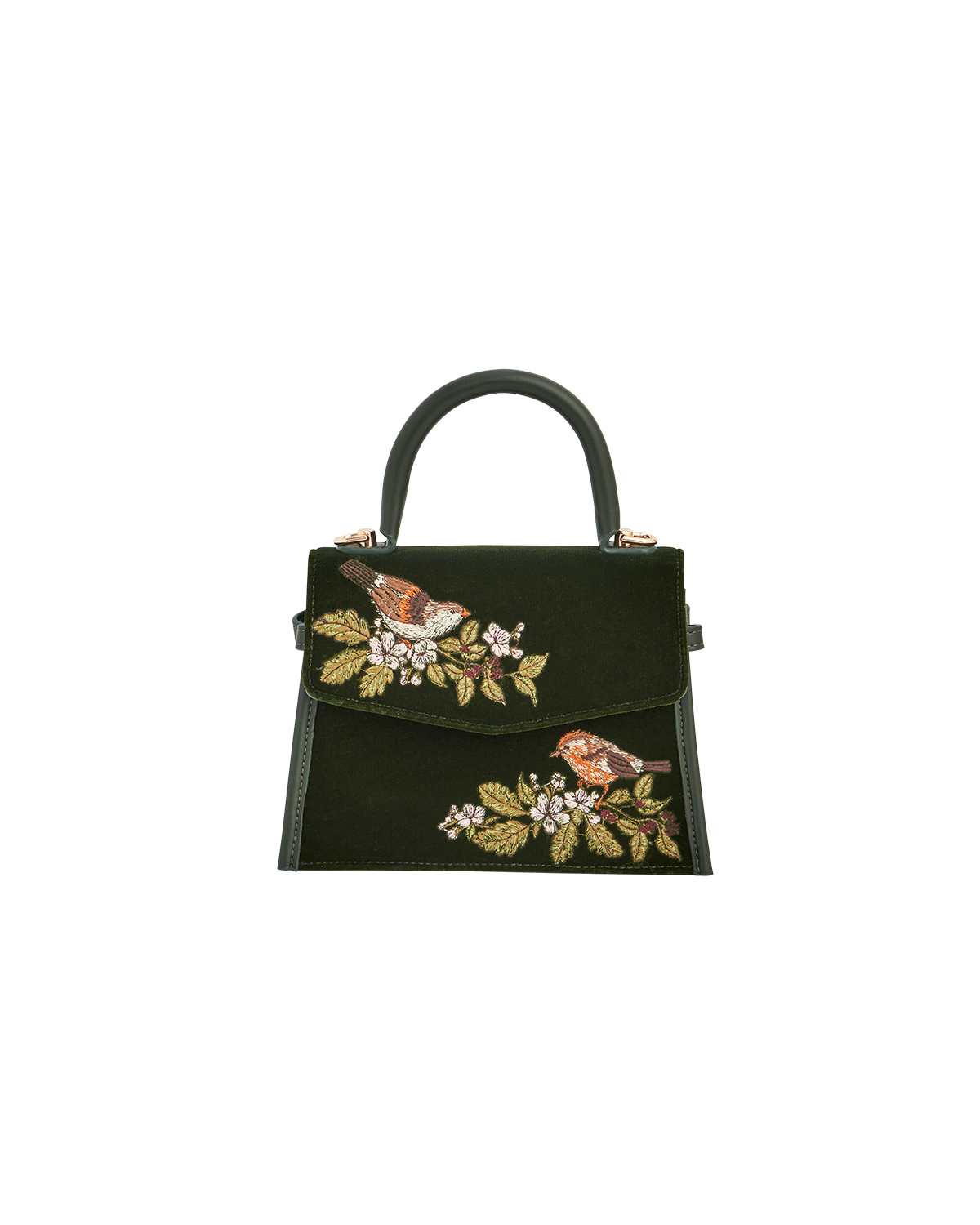 fable-england-eliza-wren-handtasche-gr-n-samt-stickerei image 1