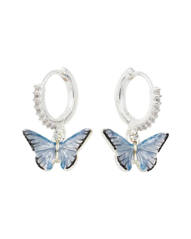fable-england-blue-butterfly-silver-ohrringe-schmetterling-blau image 1