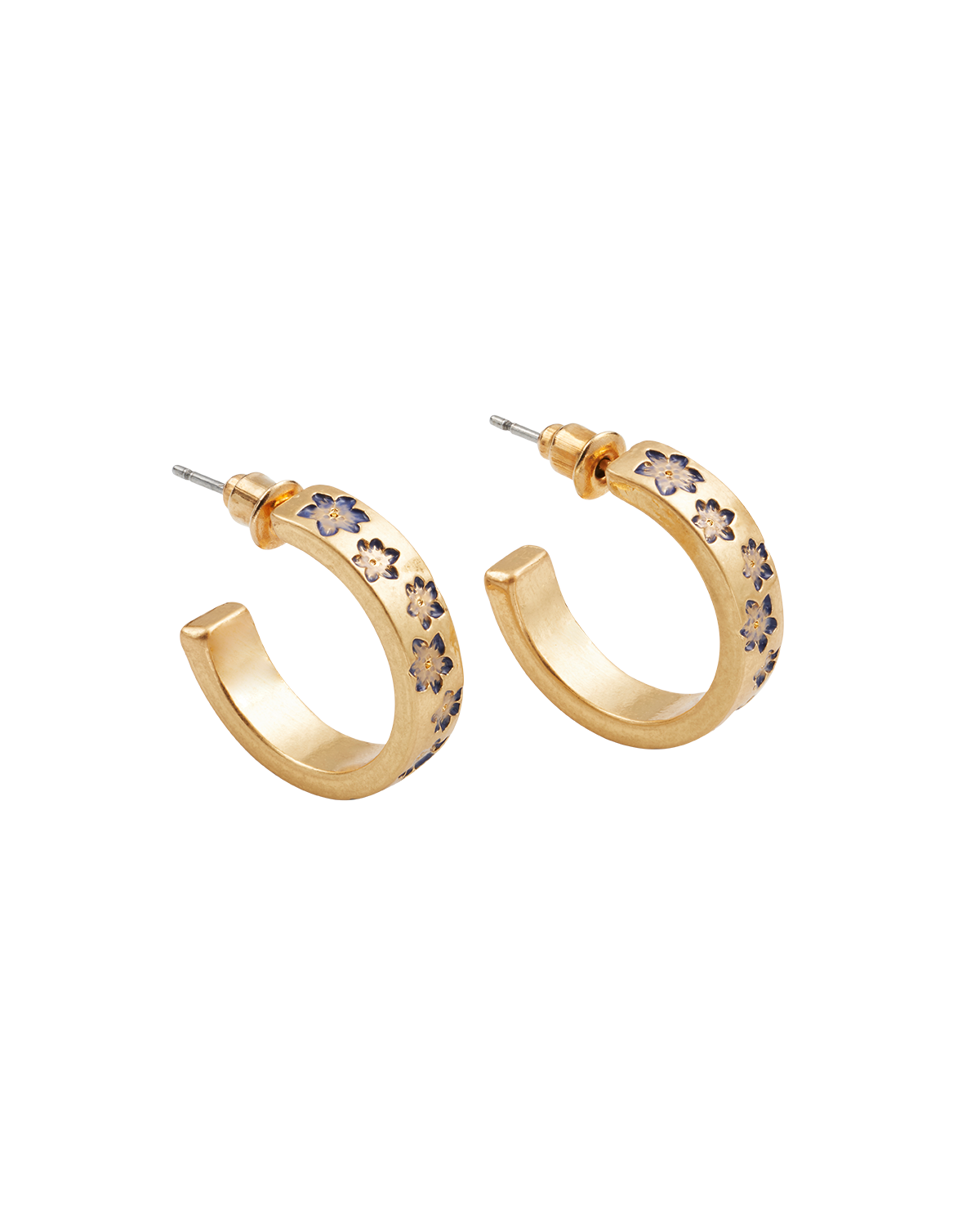 fable-england-jewellery-nightshade-creolen-gold-blau image 1