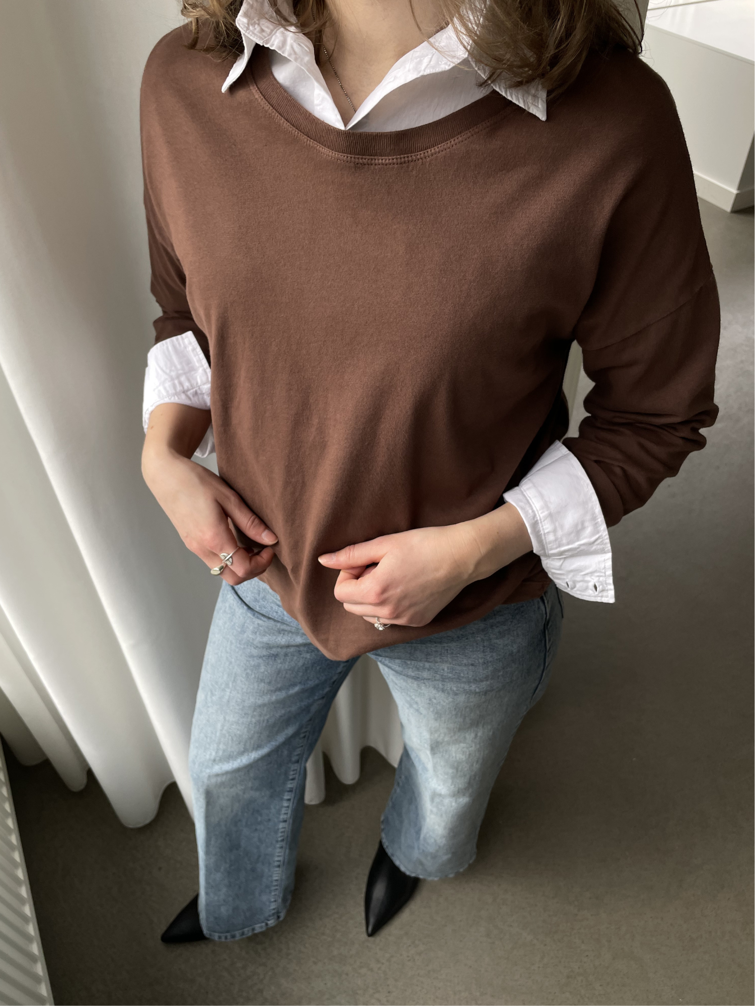 basic-apparel-boni-ls-t-shirt-langarmshirt-braun-bio-baumwolle image 2