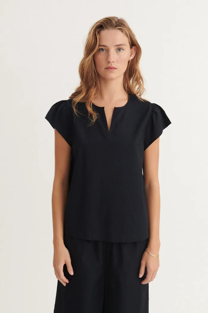 basic-apparel-silje-ss-top-damen-black-bio-baumwolle image 1