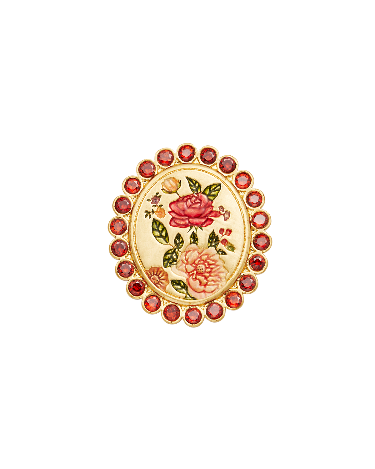 fable-england-eve-floral-brosche-gold-granat image 3