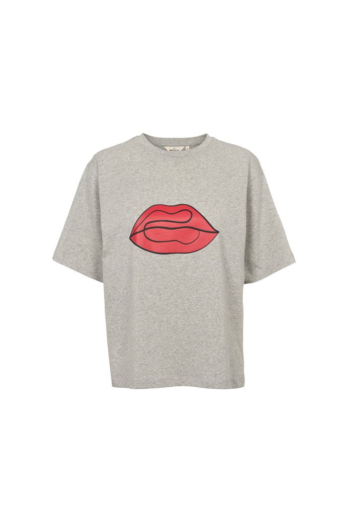 basic-apparel-raja-tee-t-shirt-grey-mel-bio-baumwolle image 5