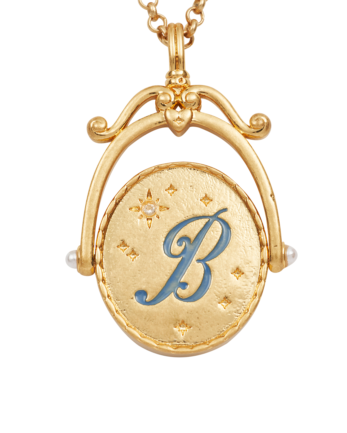 fable-england-b-initial-halskette-gold-bluebell-wende image 1
