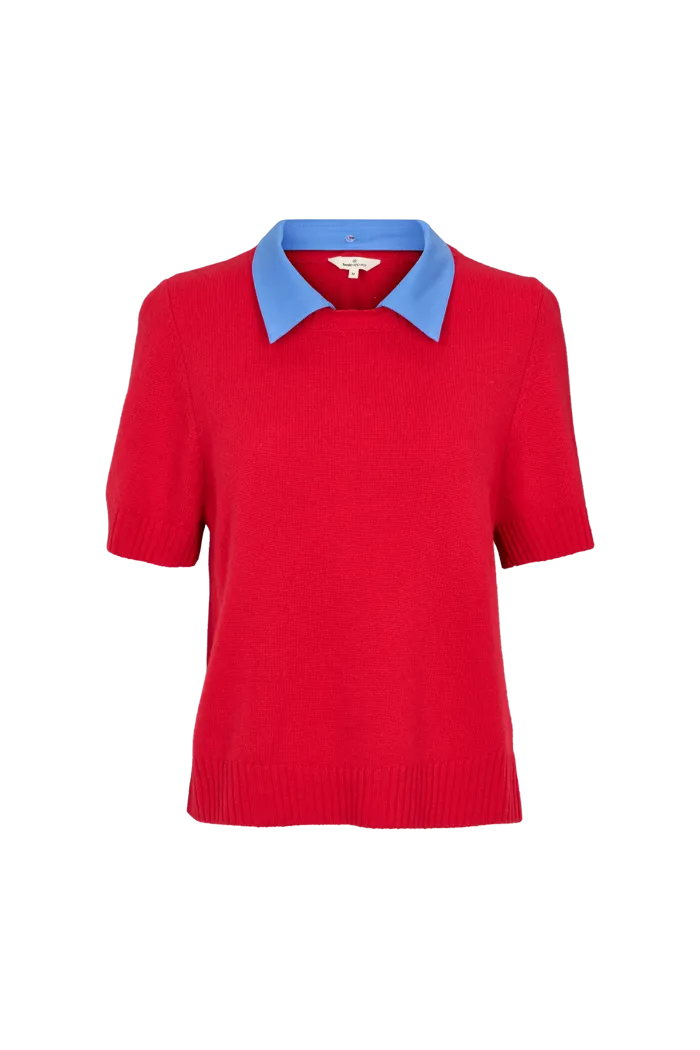 basic-apparel-liz-ss-collar-strickpullover-tomato-merinowolle image 1