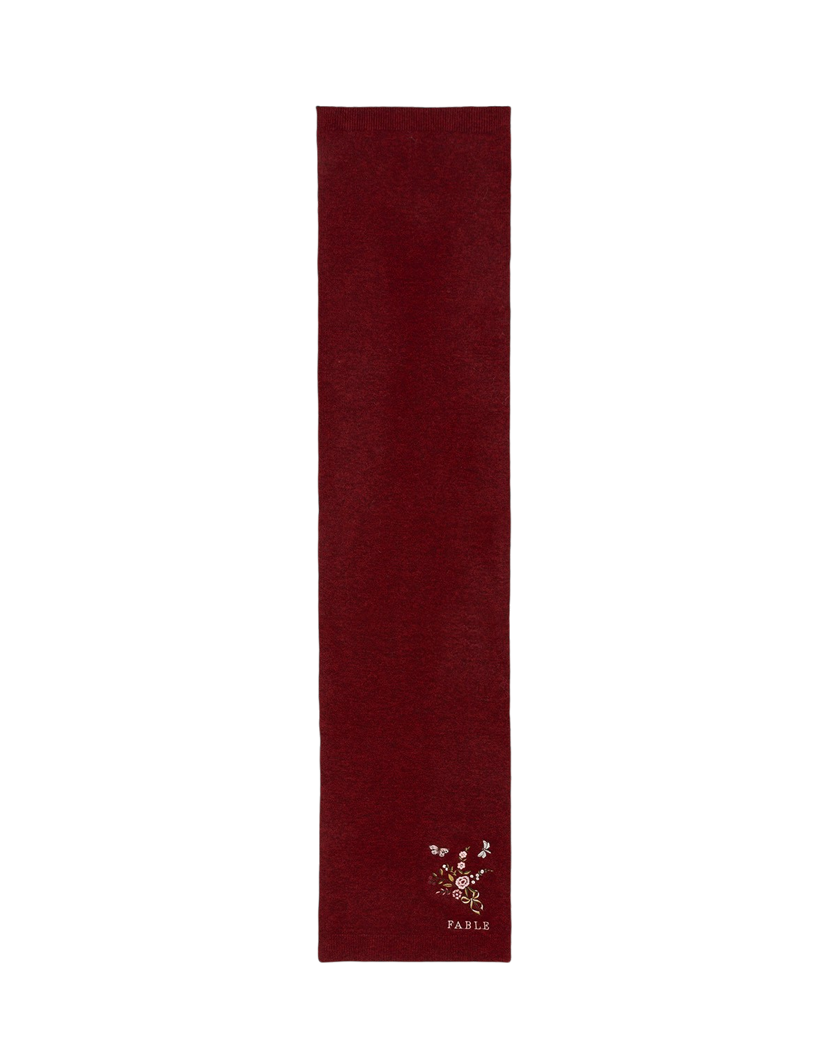 fable-england-eve-floral-strickschal-rot-meliert-wolle image 1