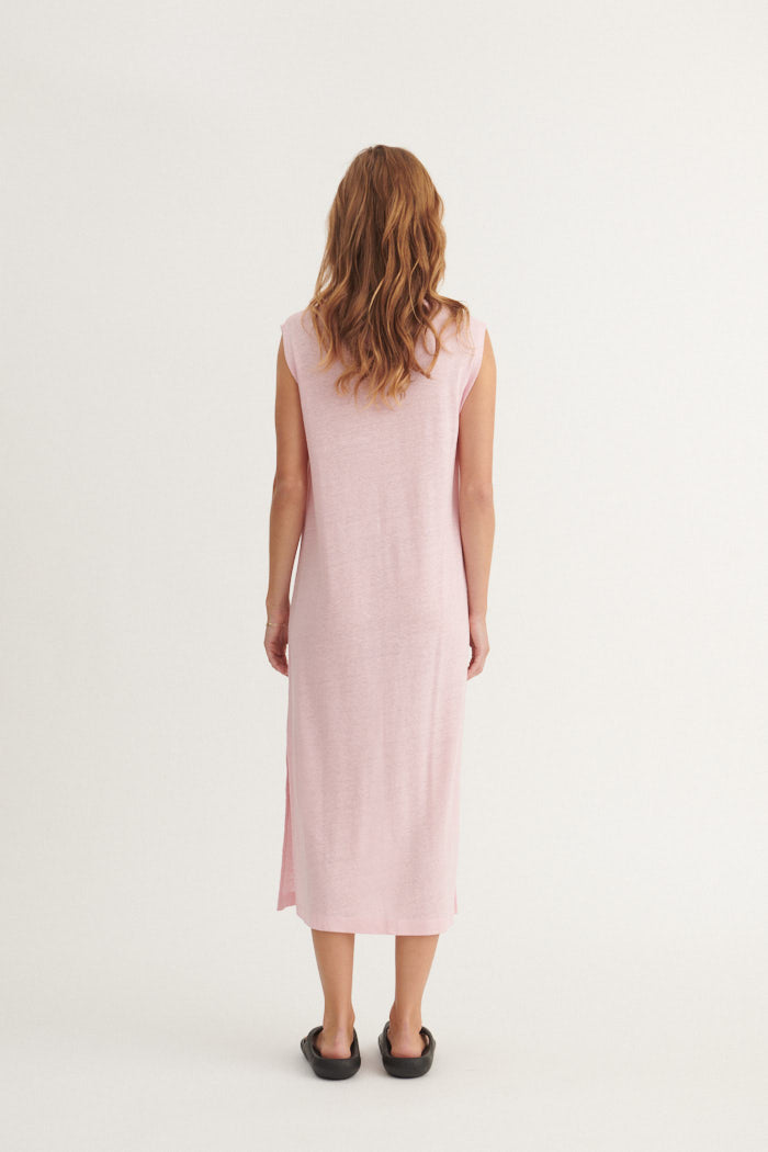 basic-apparel-ryda-tank-dress-kleid-rose-shadow-leinen image 3
