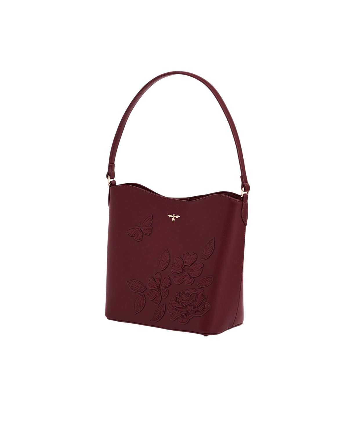 fable-england-handbags-bucket-bag-bordeaux-blume-schmetterling image 4