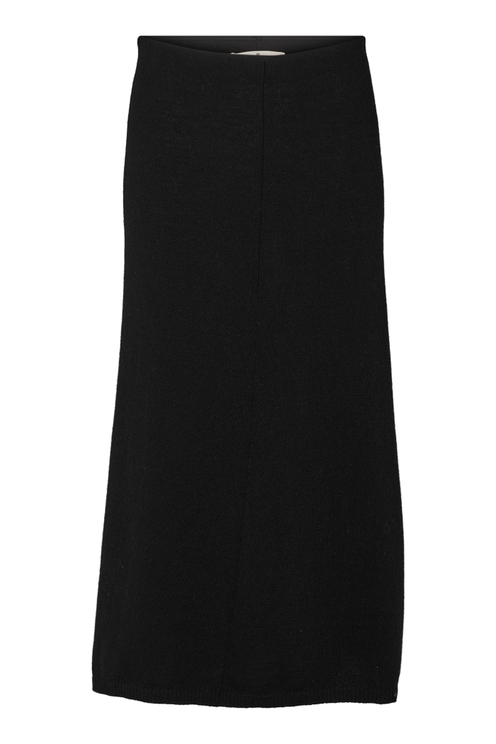 basic-apparel-lise-3-4-skirt-strickrock-black-recyclingwolle image 5