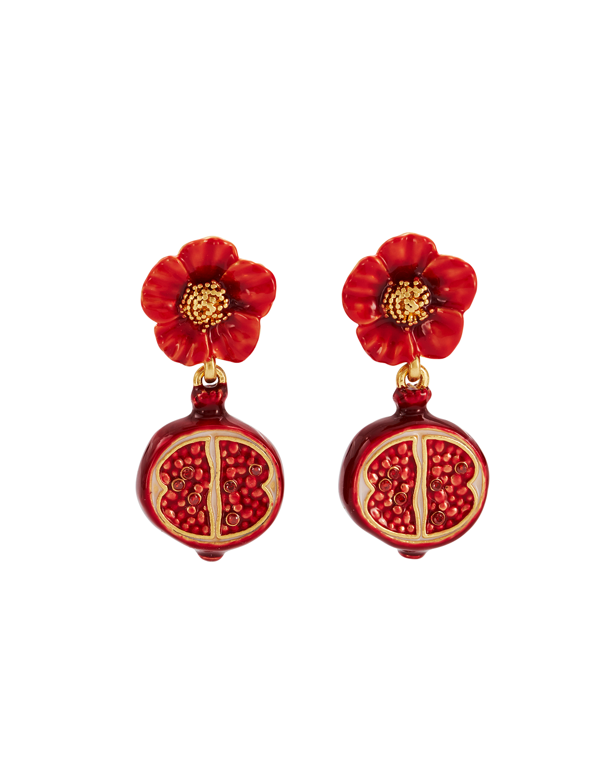 fable-england-blossom-granatapfel-ohrh-nger-gold-rot image 1