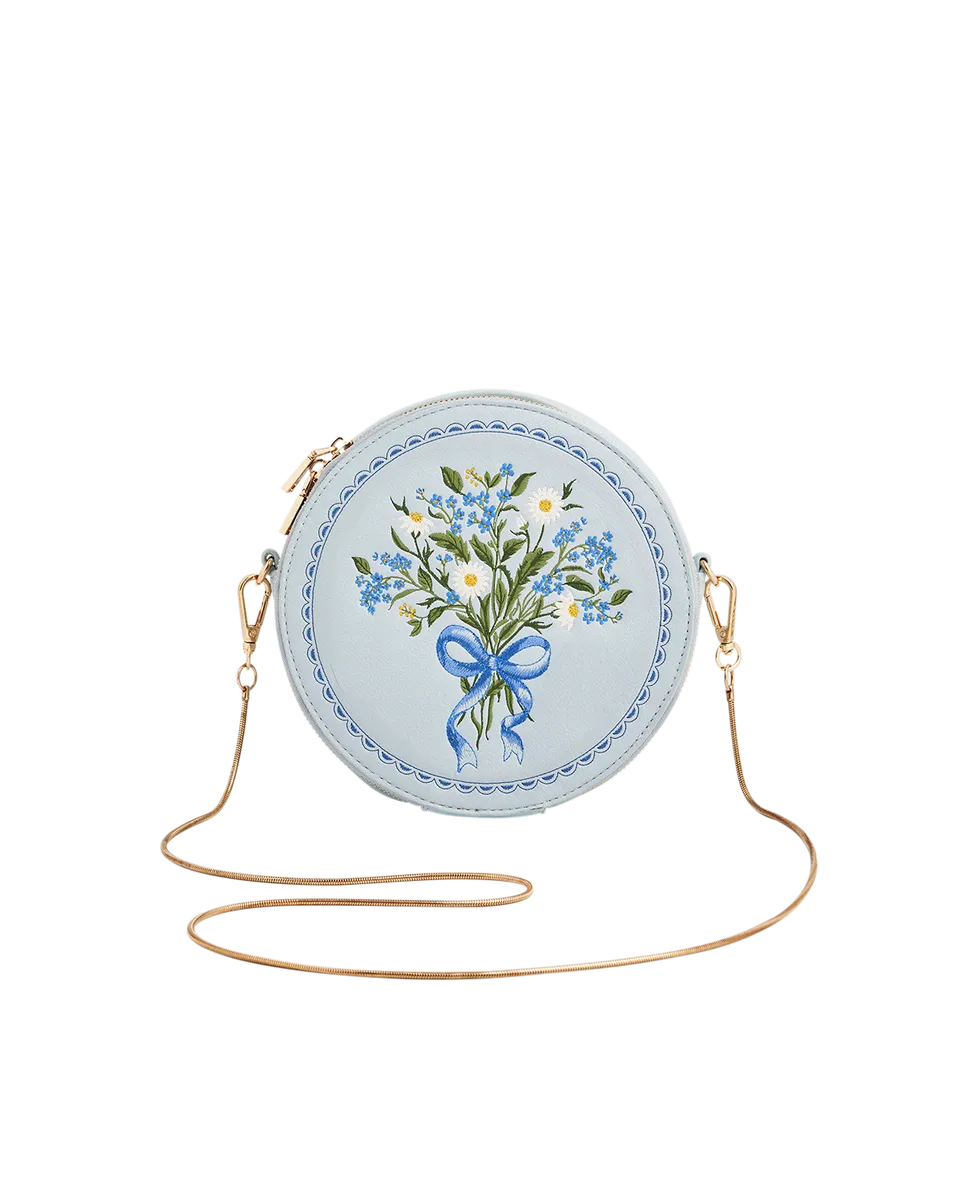 fable-england-isabel-floral-bow-tasche-blau-rund-bestickt image 1