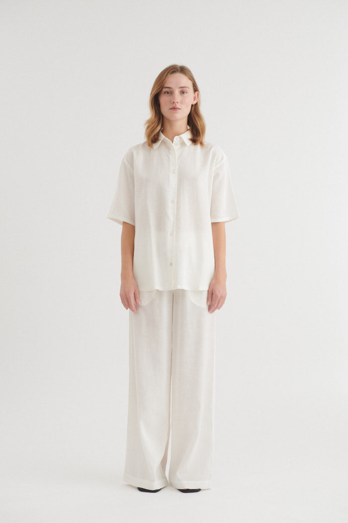 basic-apparel-carina-bluse-damen-wei-leinen-viskose image 4