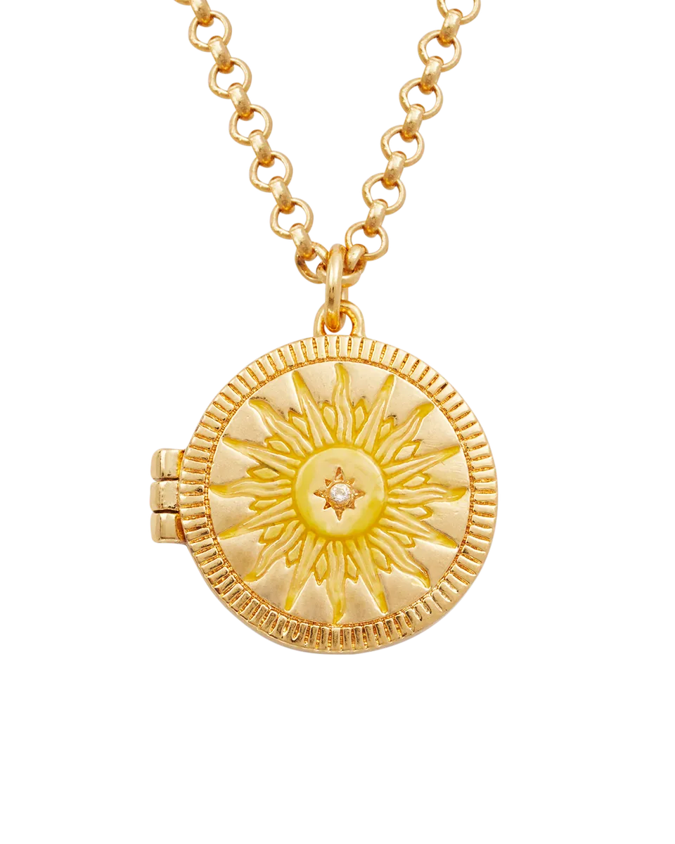 fable-england-jewellery-gold-sun-locket-halskette-gold-medaillon image 1