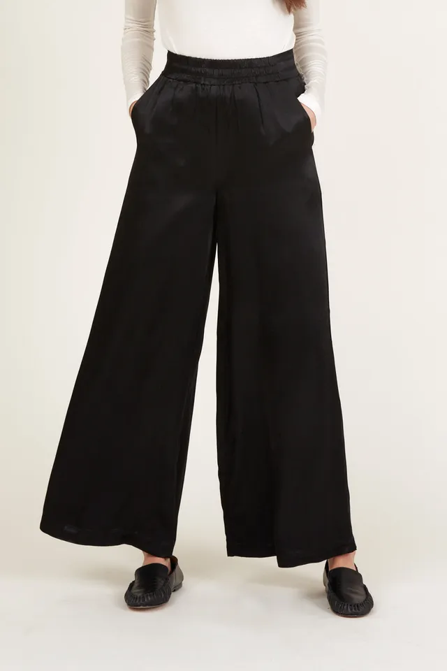 basic-apparel-flora-wide-pants-hose-schwarz-viskose image 1