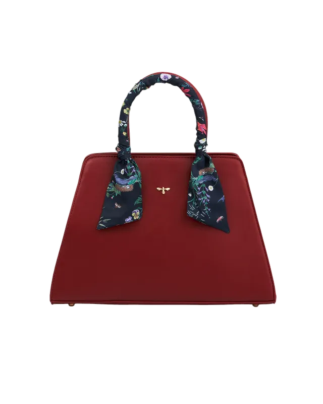 fable-england-large-structured-tote-handtasche-burgundy-kunstleder image 1