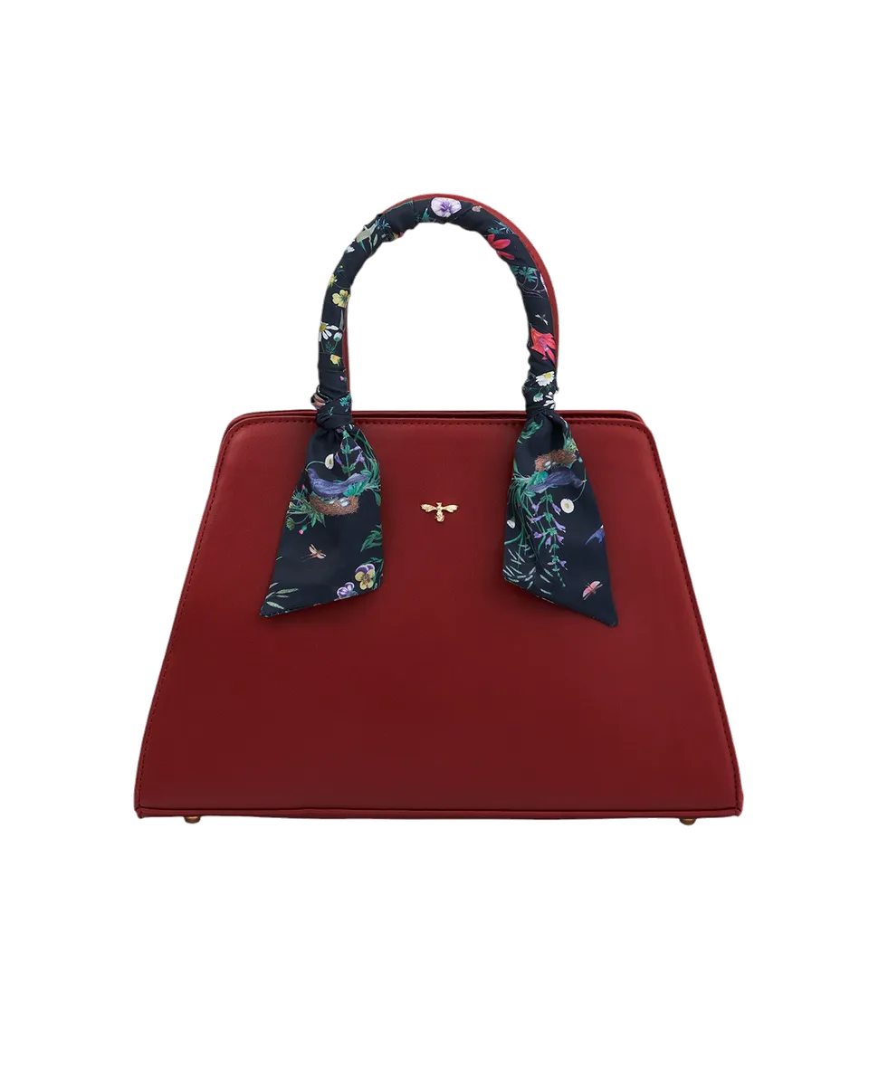 fable-england-large-structured-tote-handtasche-burgundy-kunstleder image 1