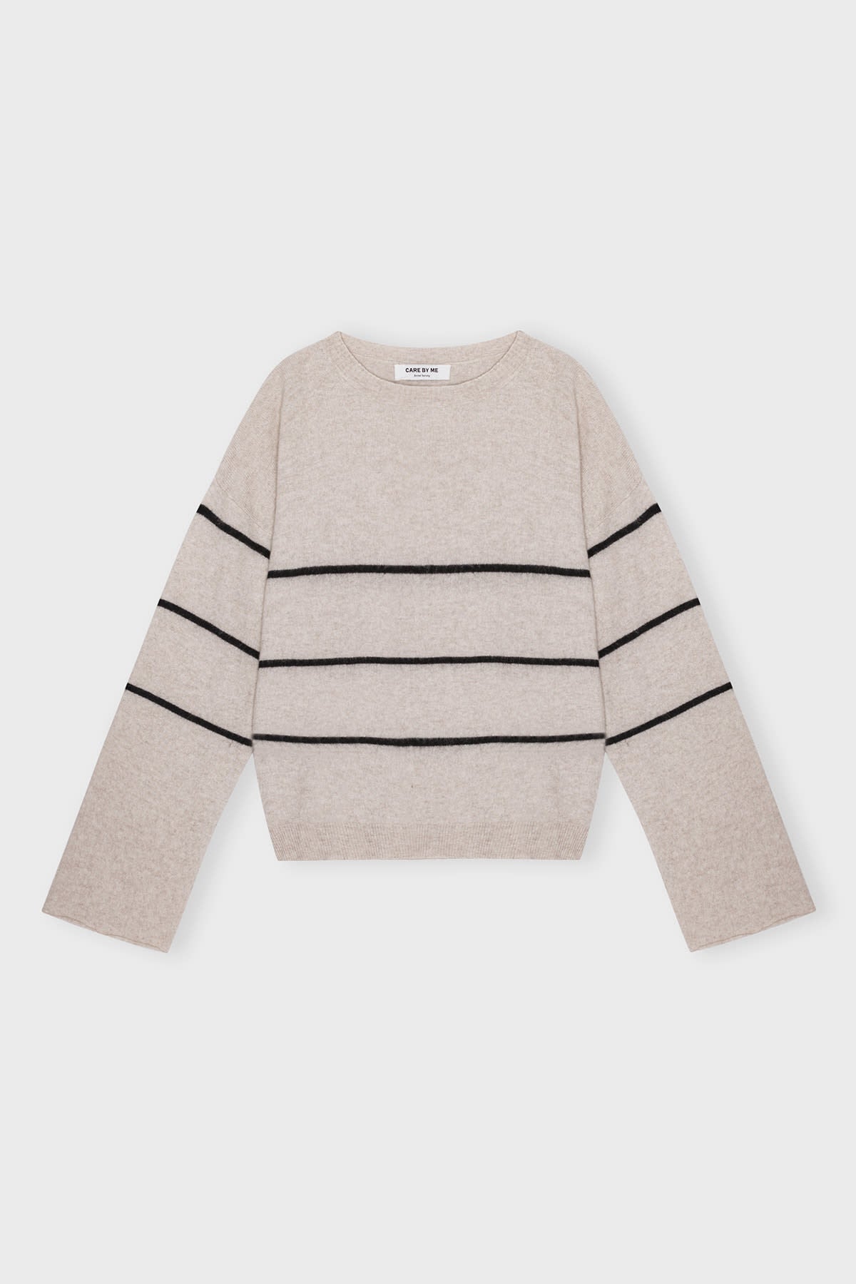 care-by-me-sea-stripe-pullover-s-black-wheat-cashmere image 3
