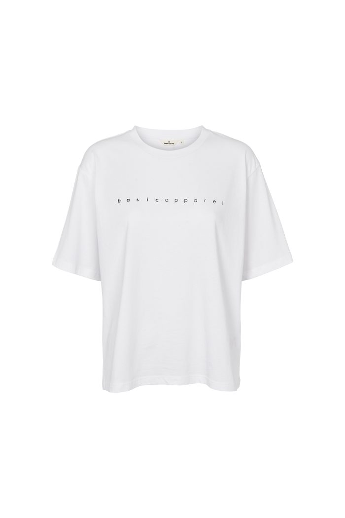 basic-apparel-raja-logo-t-shirt-white-bio-baumwolle image 1