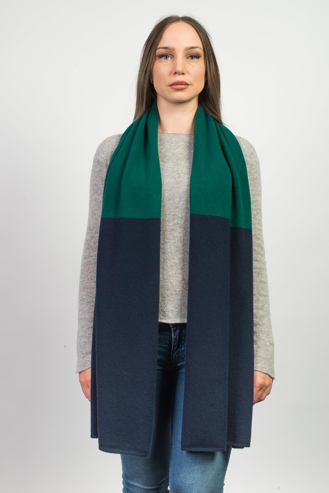 dalle-piane-cashmere-stola-bicolor-blau-180x50-kaschmir image 4