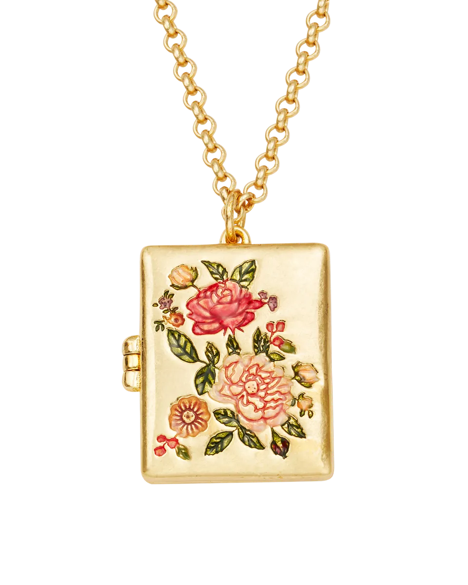 fable-england-jewellery-eve-floral-locket-halskette-gold-medaillon image 1