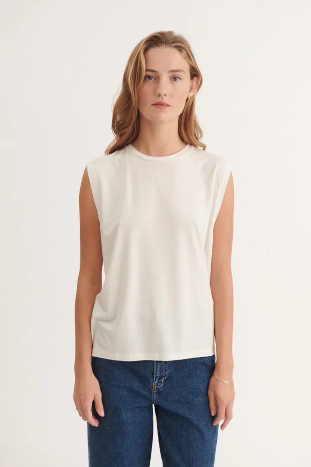 basic-apparel-jolanda-tank-top-off-white-tencel image 1