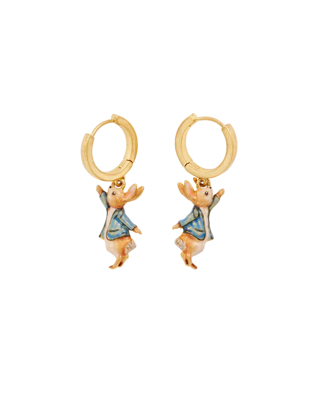 fable-england-peter-rabbit-huggie-ohrringe-gold-hasen image 1