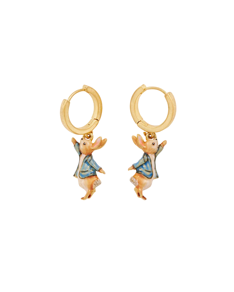 fable-england-peter-rabbit-huggie-ohrringe-gold-hasen image 1