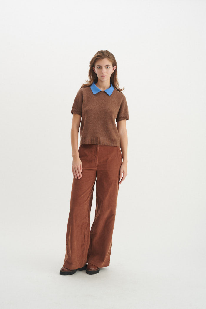basic-apparel-liz-ss-collar-pullover-fondue-fudge-merino image 5